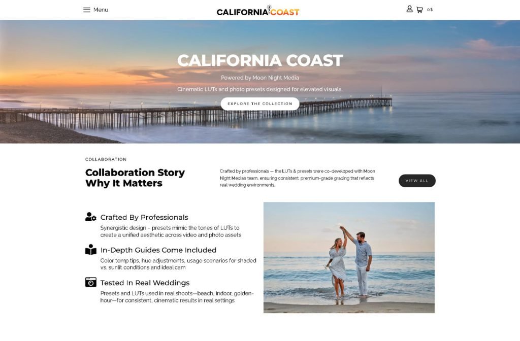 Moon Night Media website homepage design
