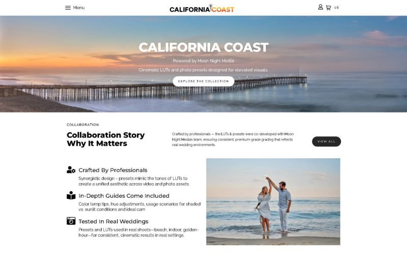 Moon Night Media website homepage design