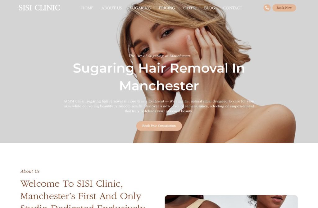 SISI Clinic website homepage design