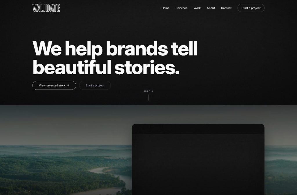 Validate website homepage design