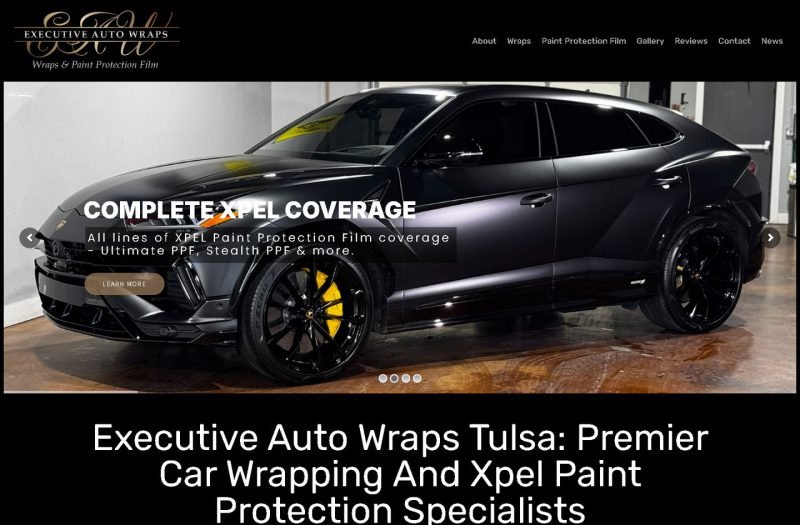 Xpel Paint Protection Film website homepage design