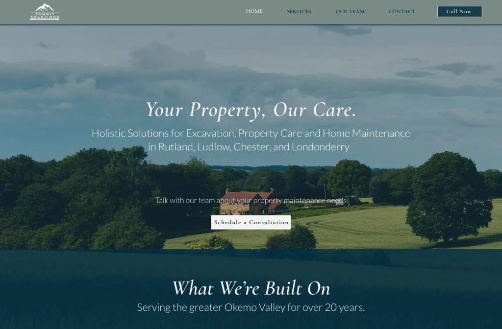 Summit Solutions website homepage design